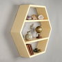 Hanah Home Raf328 Estantería de Madera Natural